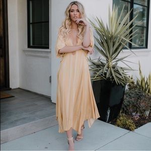 Golden Sunset Kimono Dress
